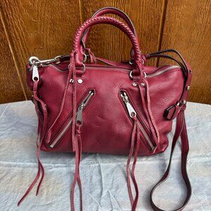 Rebecca Minkoff Burgundy Moto Satchel LIKE NEW!